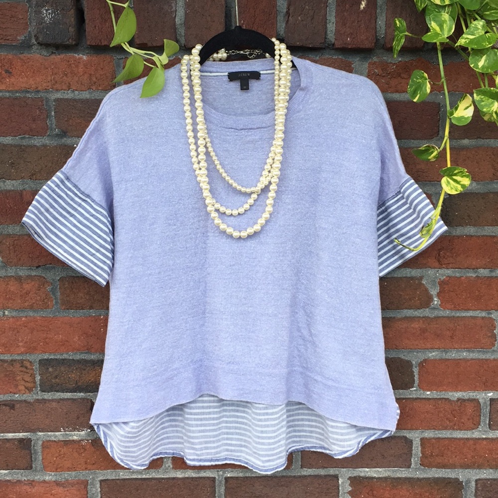 Powder Blue, High-Low, J. Crew Blouse